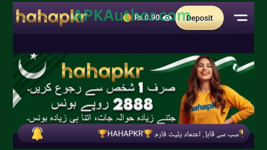 HaHaPKR Game APK referral rewards of game for new game users