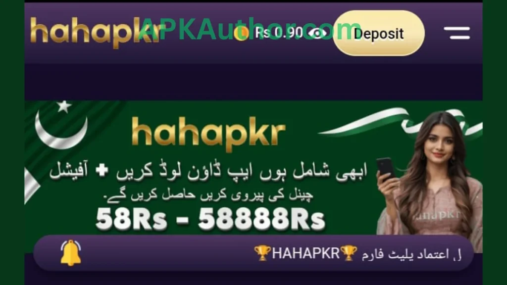 HaHaPKR Game APK app downloade and regiristration bonuses of game