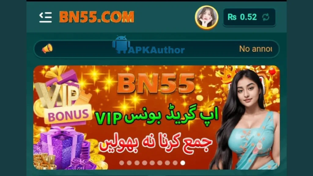 Banner of VIP member bonus in bn55 online game